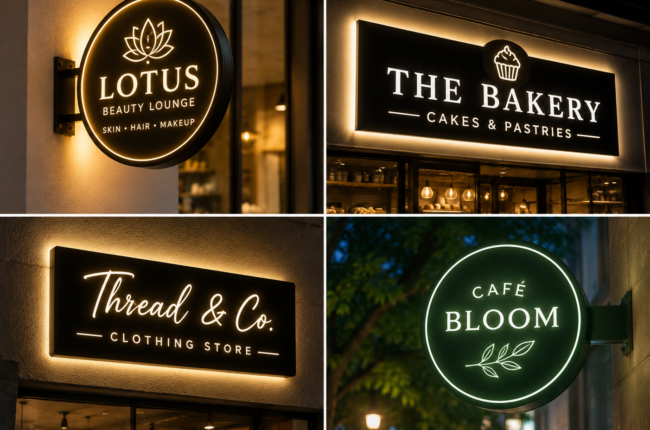 Glow Sign & Signage Board