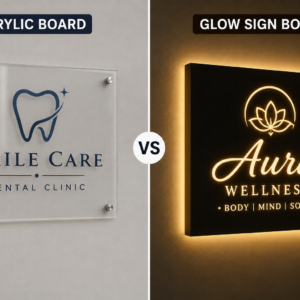 Glow Sign Board VS Acrylic Board